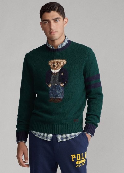 Polo Ralph Lauren Preppy Bear Striktrøje Herre Danmark (MWALI3750)